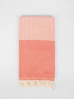 Nordic Dot Hammam Towel, Orange