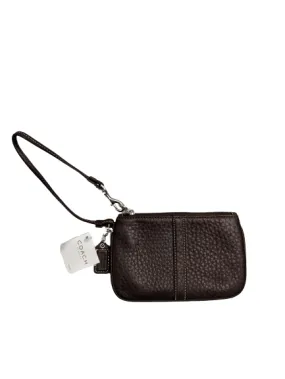 NWT Coach Brown Leather Wristlet