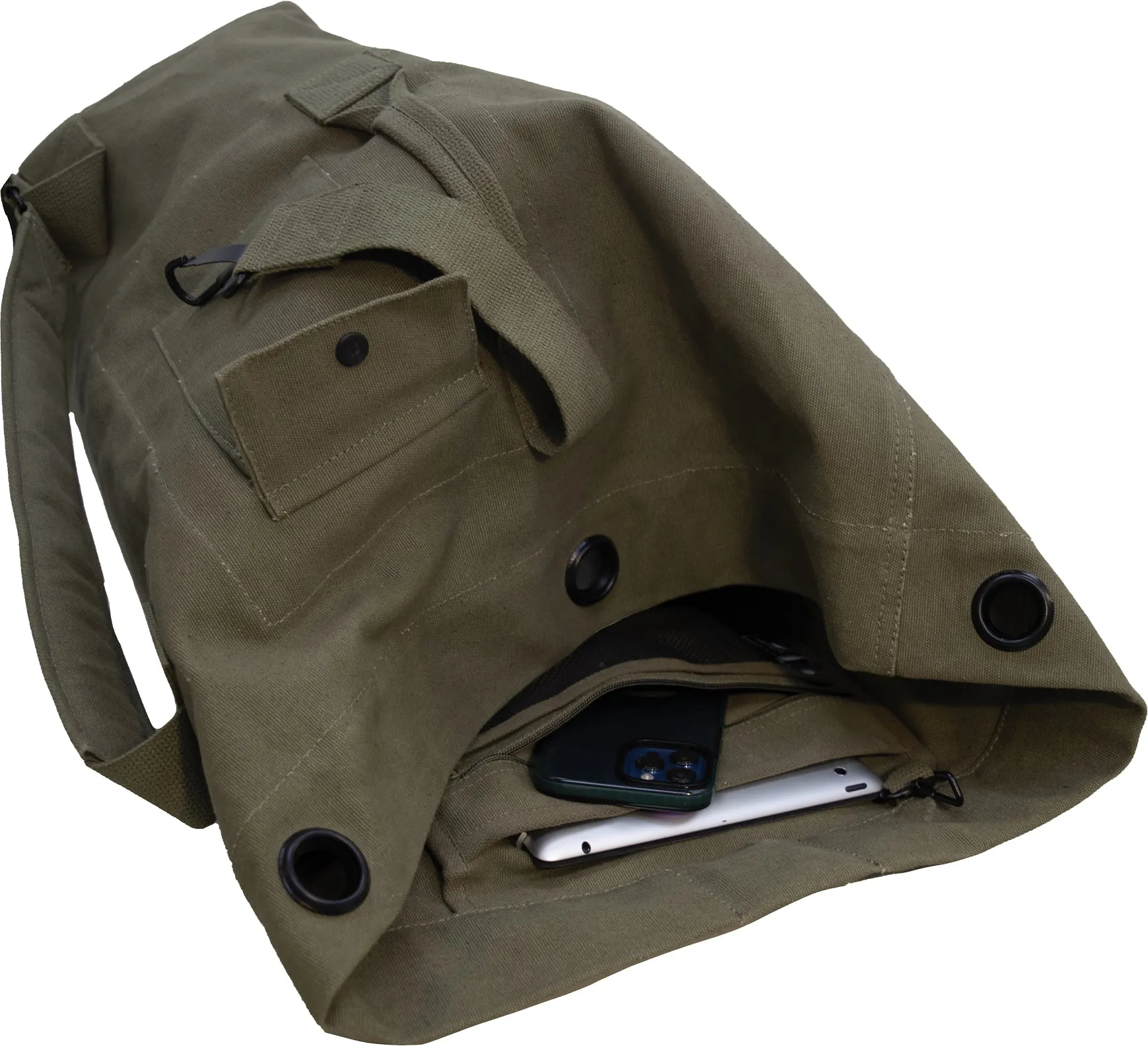 Olive Drab Nomad Canvas Duffle Backpack