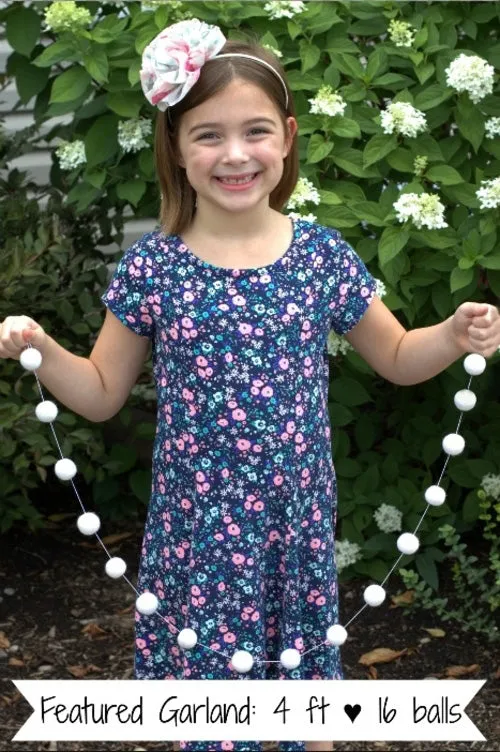 Pastel Rainbow Felt Ball Garland