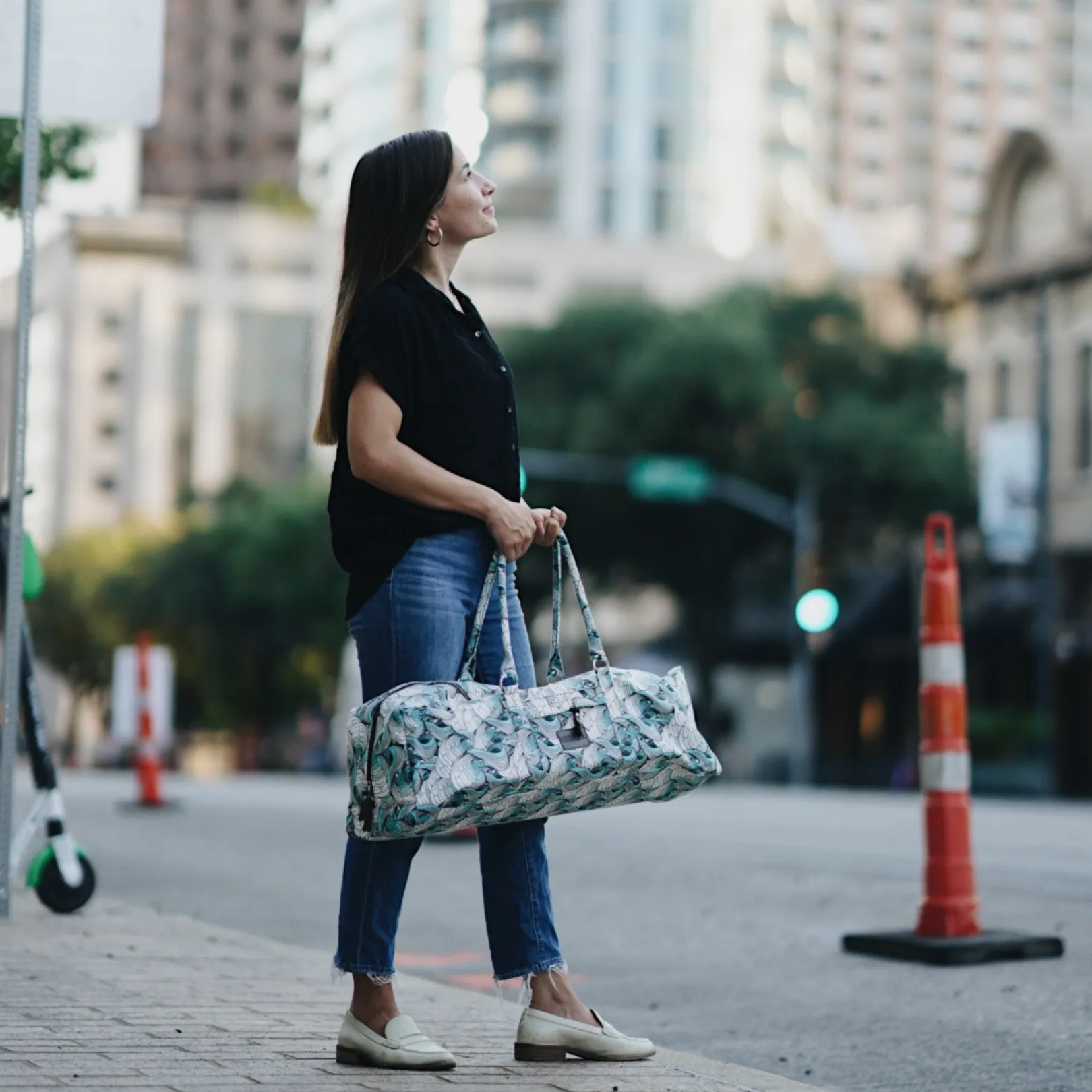 Patterned Yoga Mat Duffel Bag