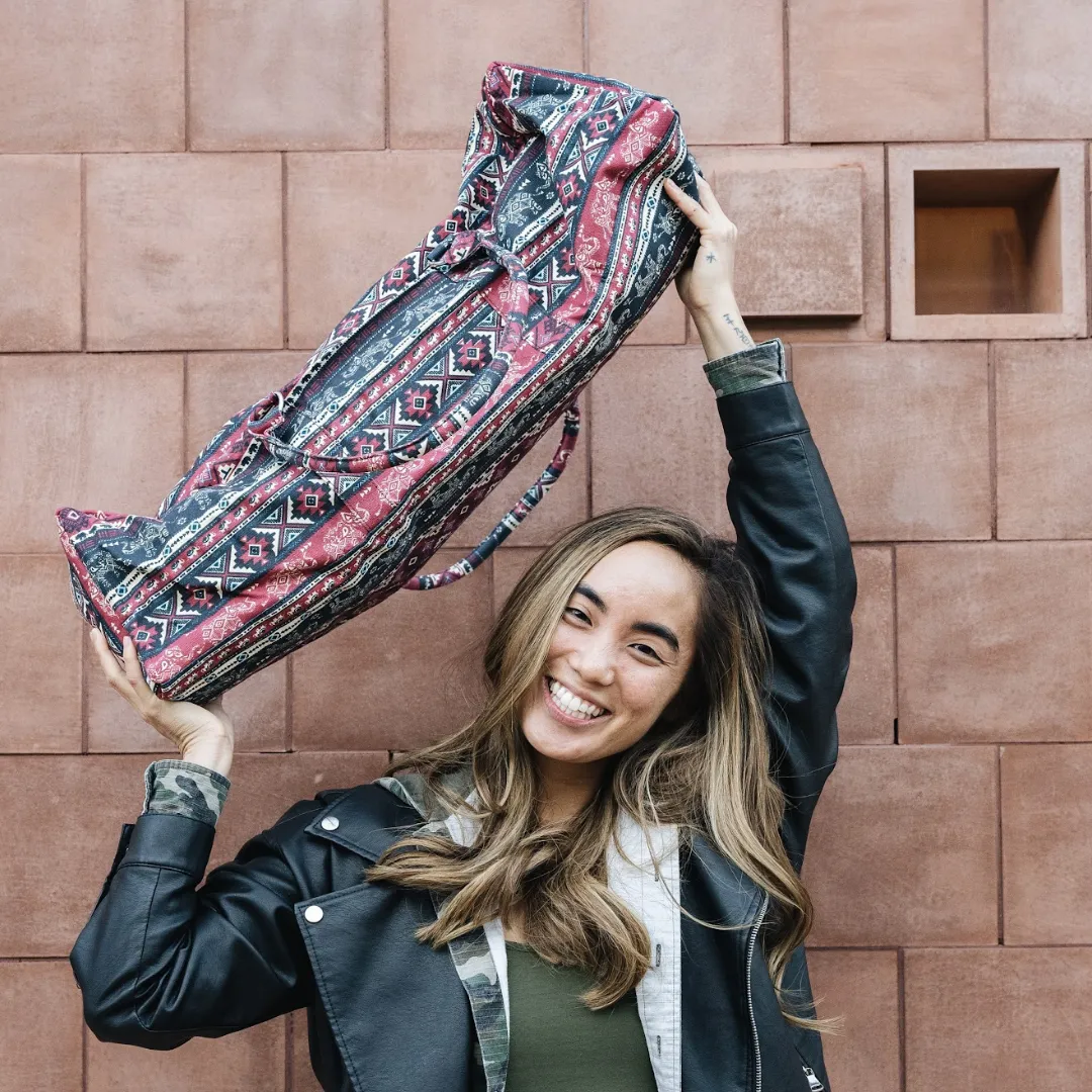 Patterned Yoga Mat Duffel Bag