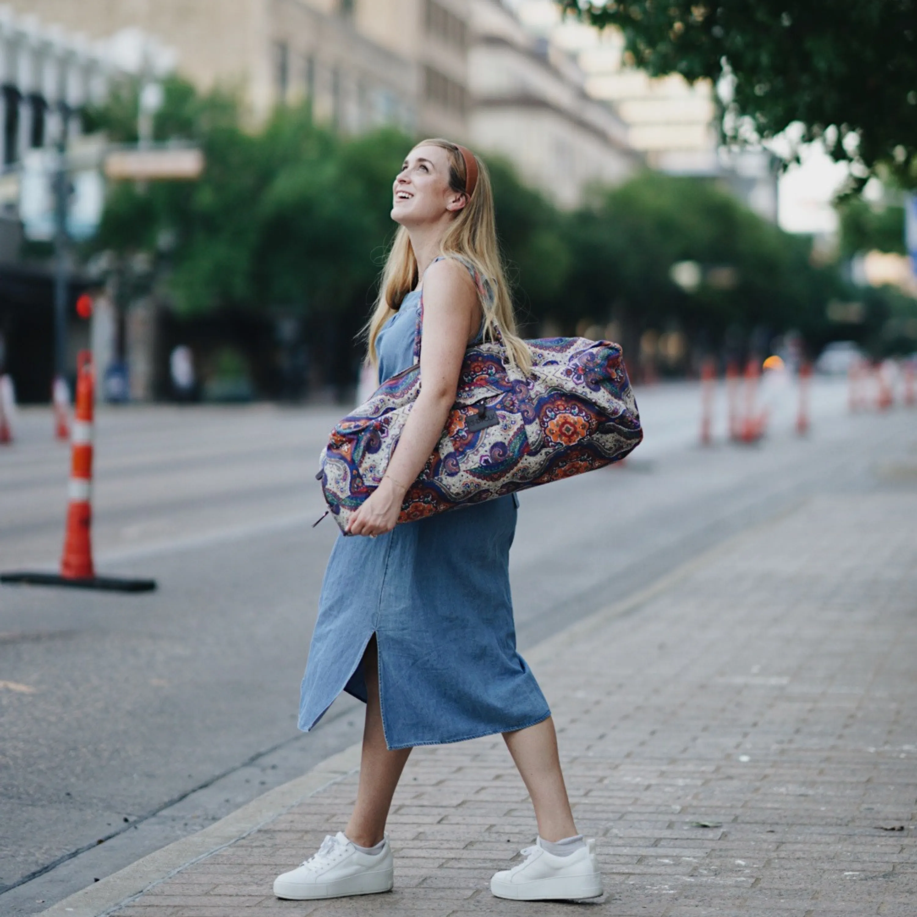 Patterned Yoga Mat Duffel Bag