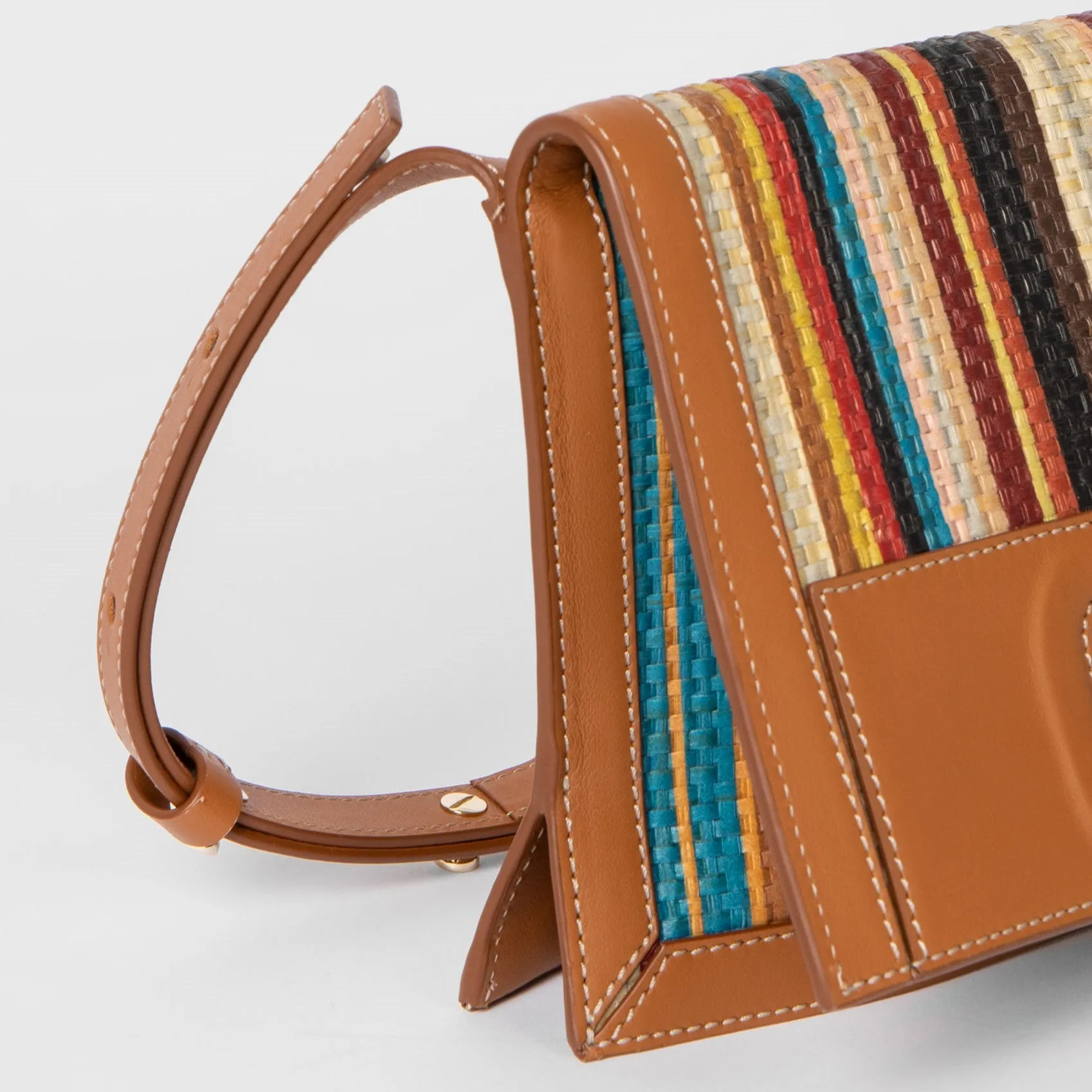 Paul Smith - Signature Stripe Raffia Cross-Body Bag