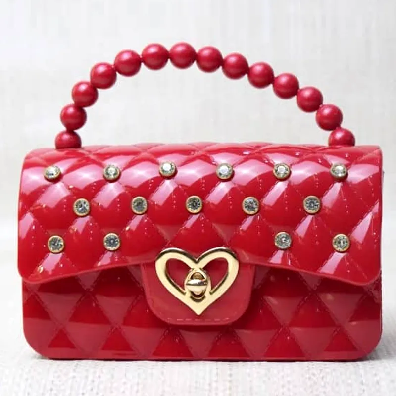 Pearl Handle Jelly Hand Bag For Women Sling Bags For Kids and Girls