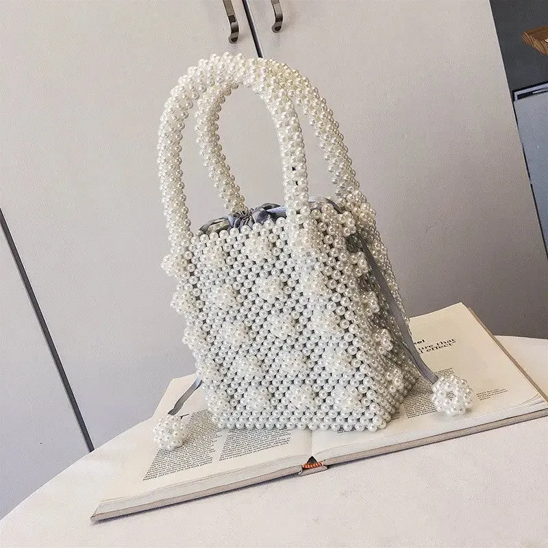 Pearl woven dinner bag