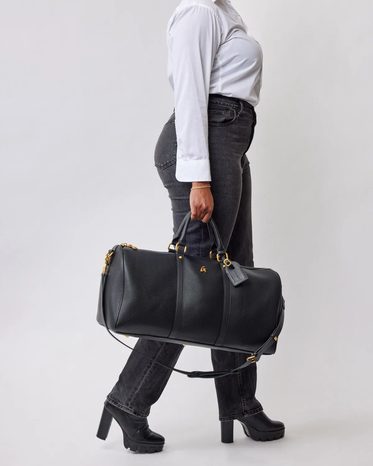 PEBBLE DUFFLE BAG - BLACK