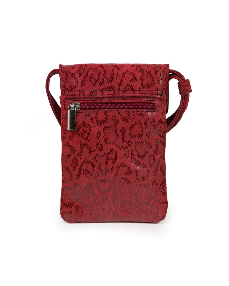 Penny Phone Bag in Red Anaconda