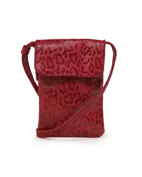 Penny Phone Bag in Red Anaconda