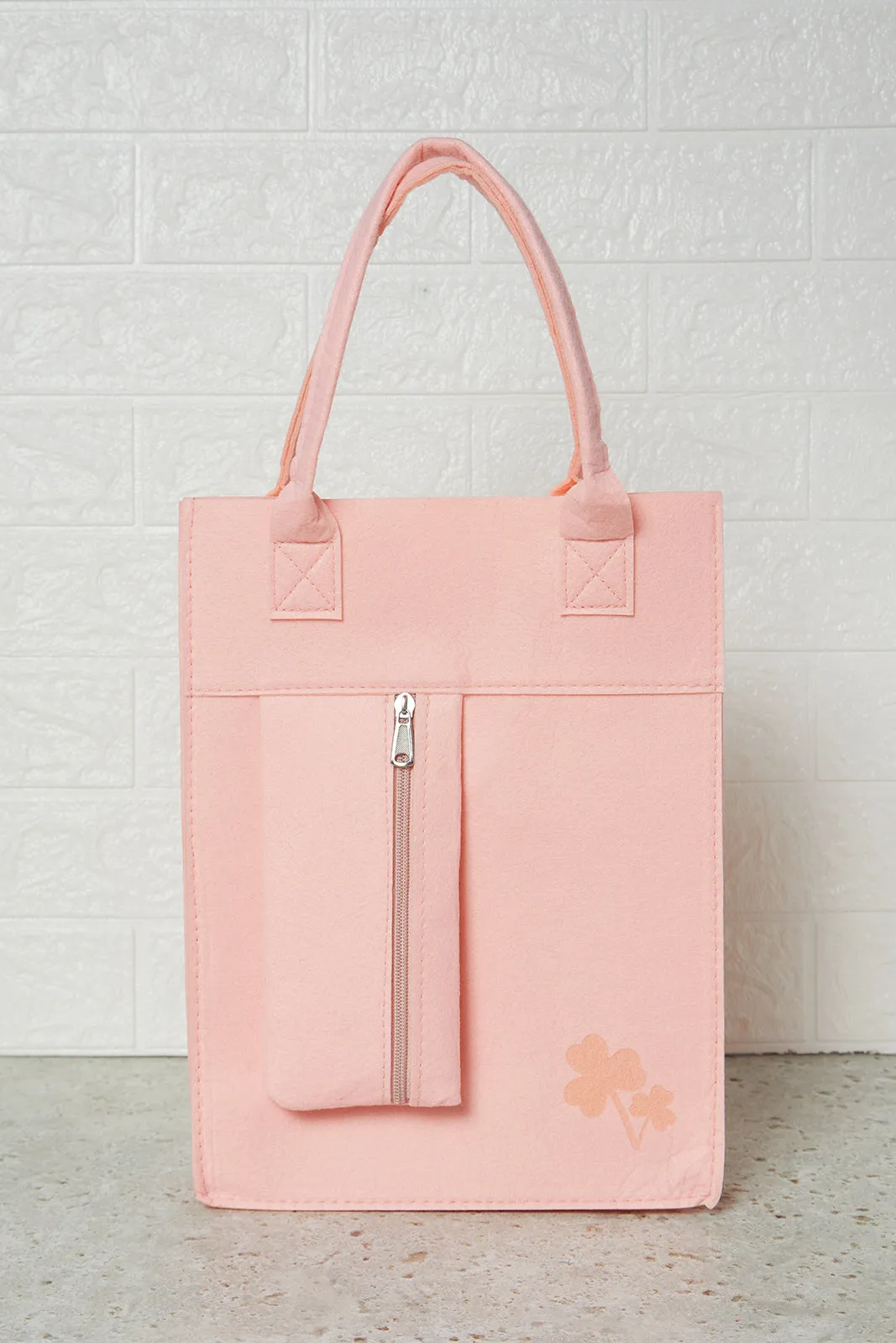 Pink Jute Shopping Bag