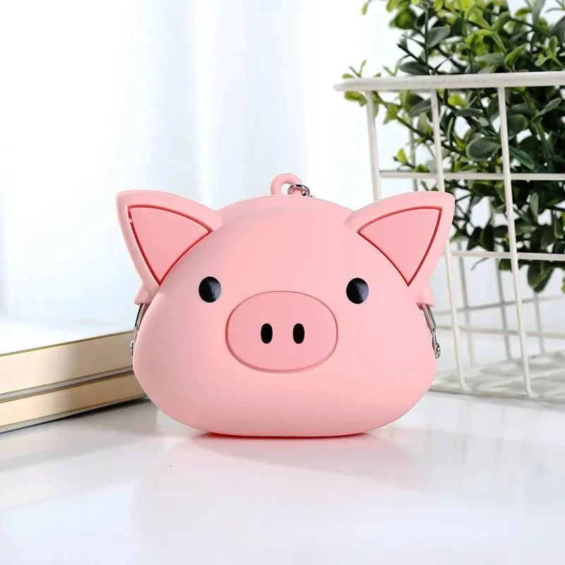 Pink Pig Silicone Coin Purse