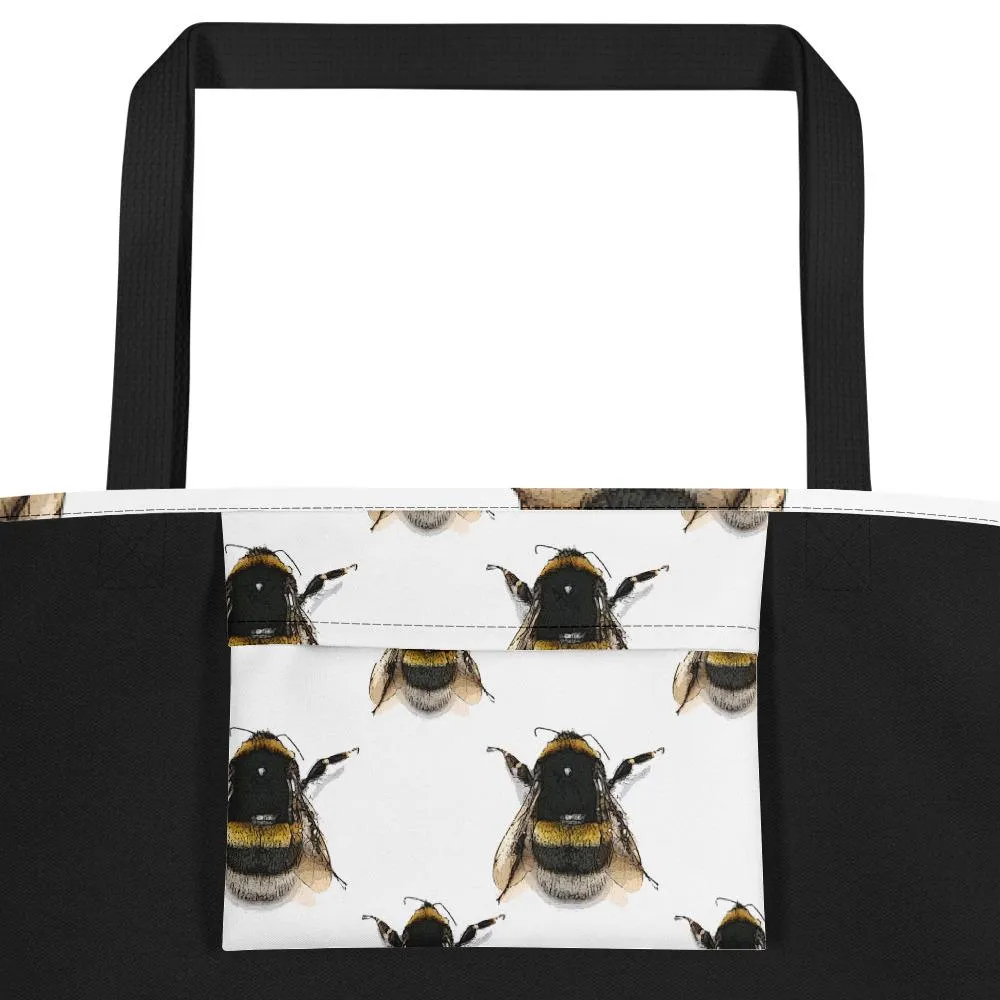 Polka Bees Filterd Beach Bag