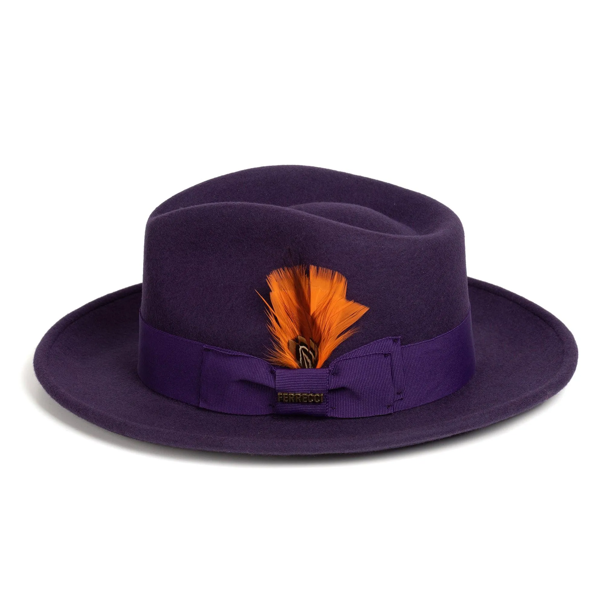 Purple Fedora 100% Australian Wool Crushable Hat