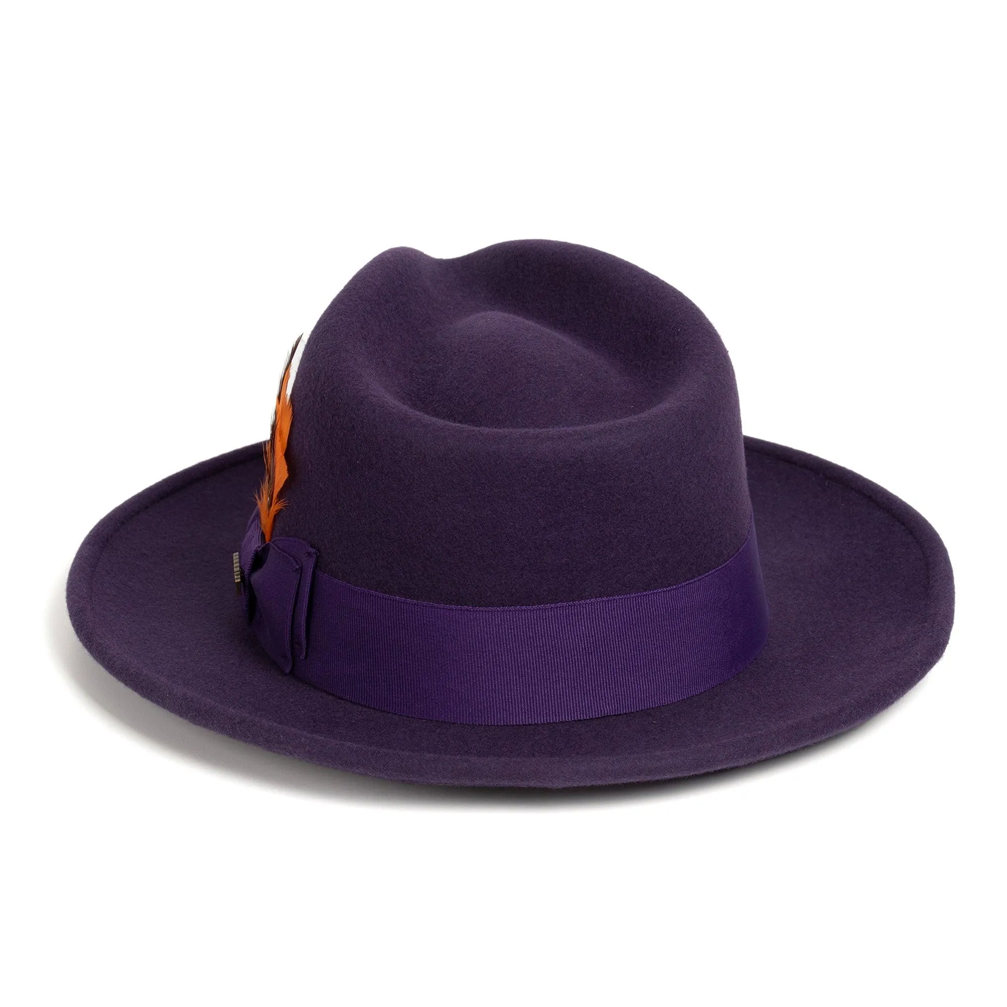 Purple Fedora 100% Australian Wool Crushable Hat