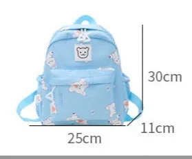 RABBIT PRINT BACKPACK - BLUE