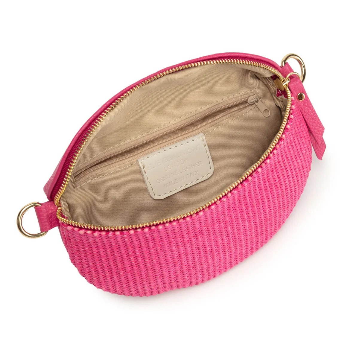 Raffia Sling Bag Cerise