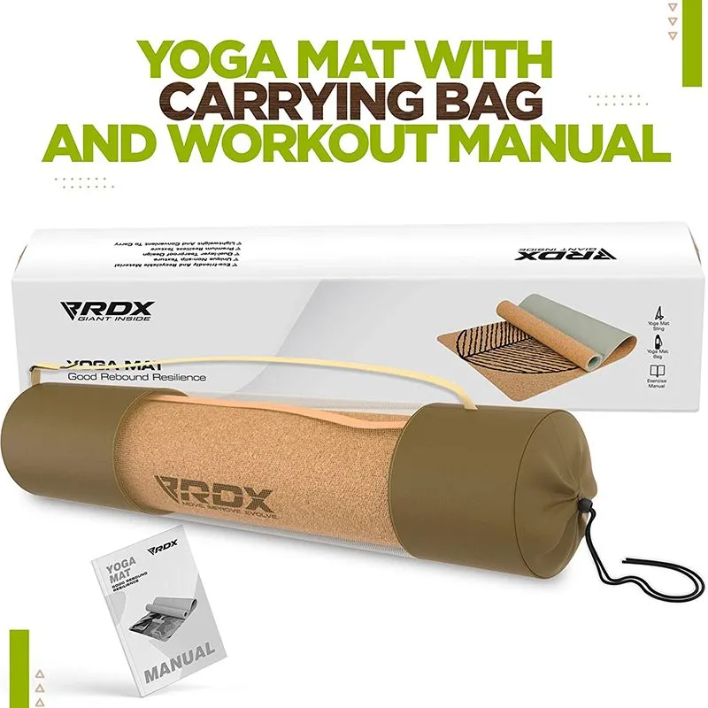 RDX D2 6mm Cork Yoga Mat