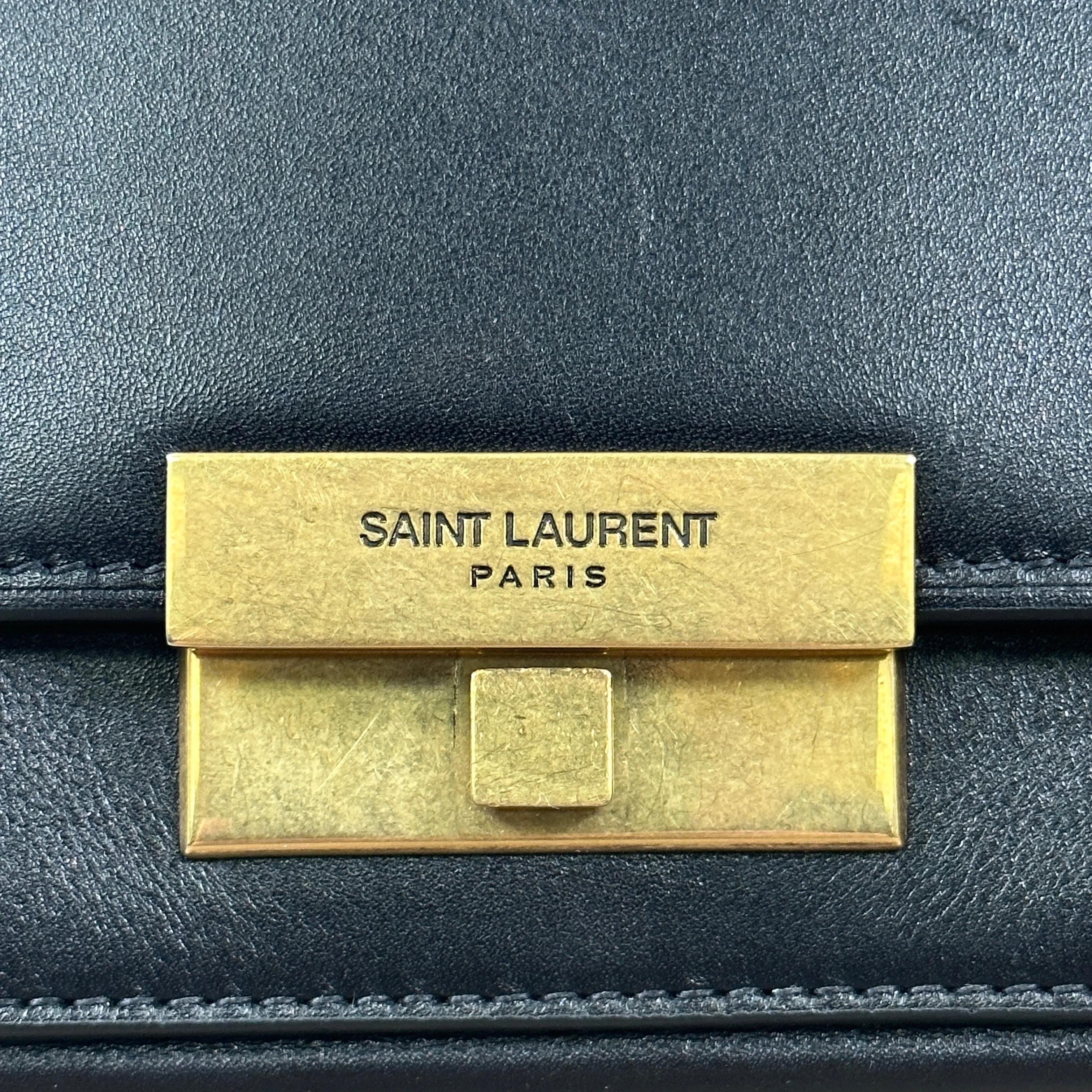 Saint Laurent Betty Satchel Shoulder Bag - Black Leather