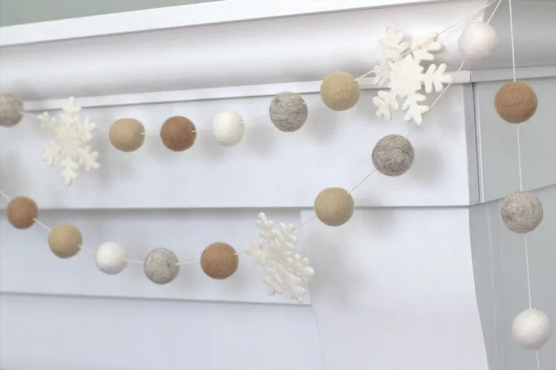 Snowflake Garland- Neutrals