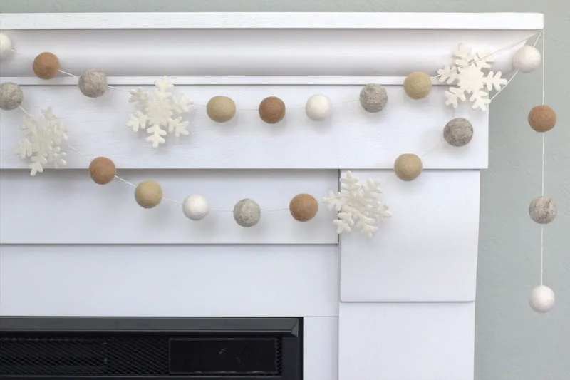 Snowflake Garland- Neutrals