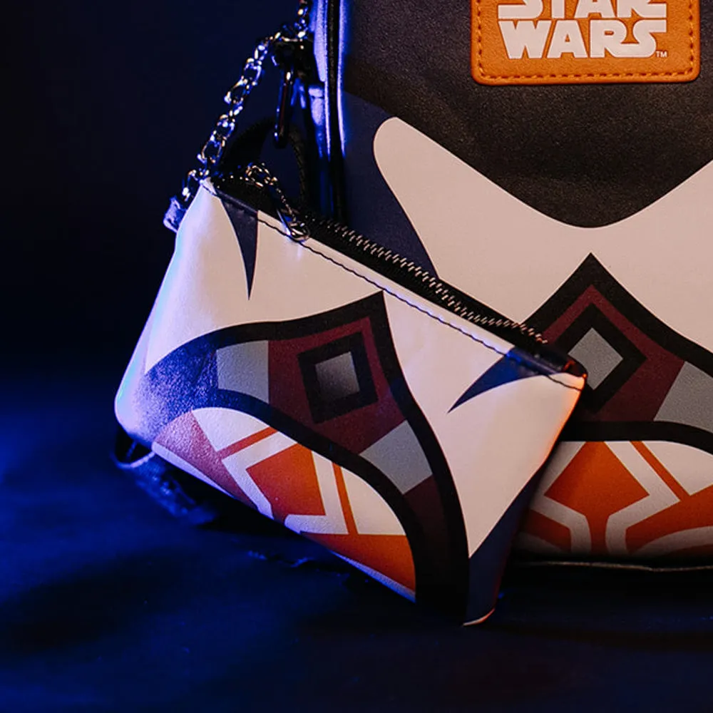 Star Wars Bag and Wallet Combo, Star Wars Ahsoka Tano Character Close Up Blue, Vegan Leather