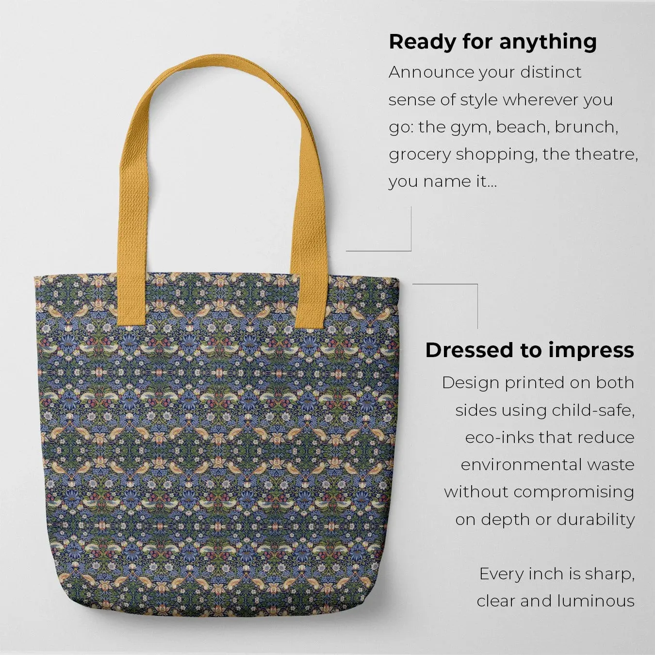 Strawberry Thief - William Morris Shopping Tote