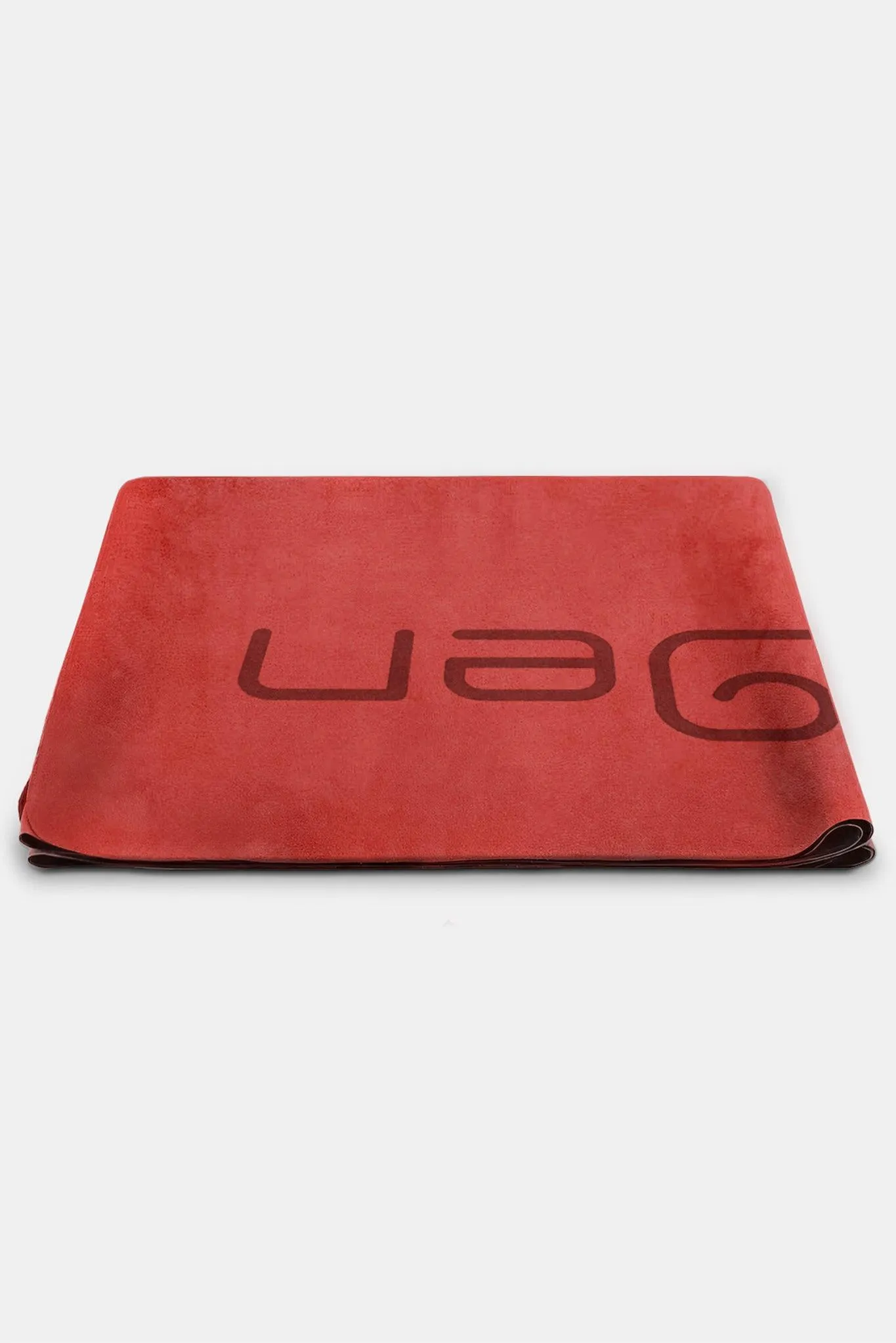 Suede Foldable Travel Yoga Mat - Red