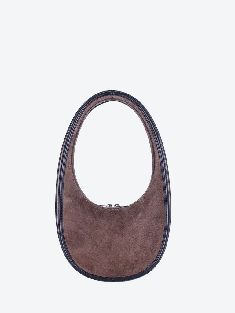 Suede swipe bag