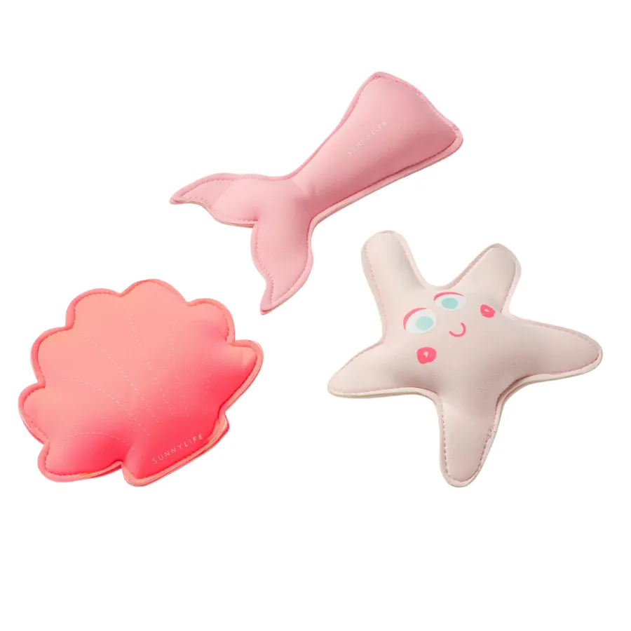 Sunnylife Melody The Mermaid Dive Buddies Neon Strawberry Set Of 3 SCDIVSTR