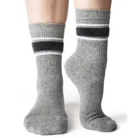 Terry - Gray Crew Socks (Non-grip)