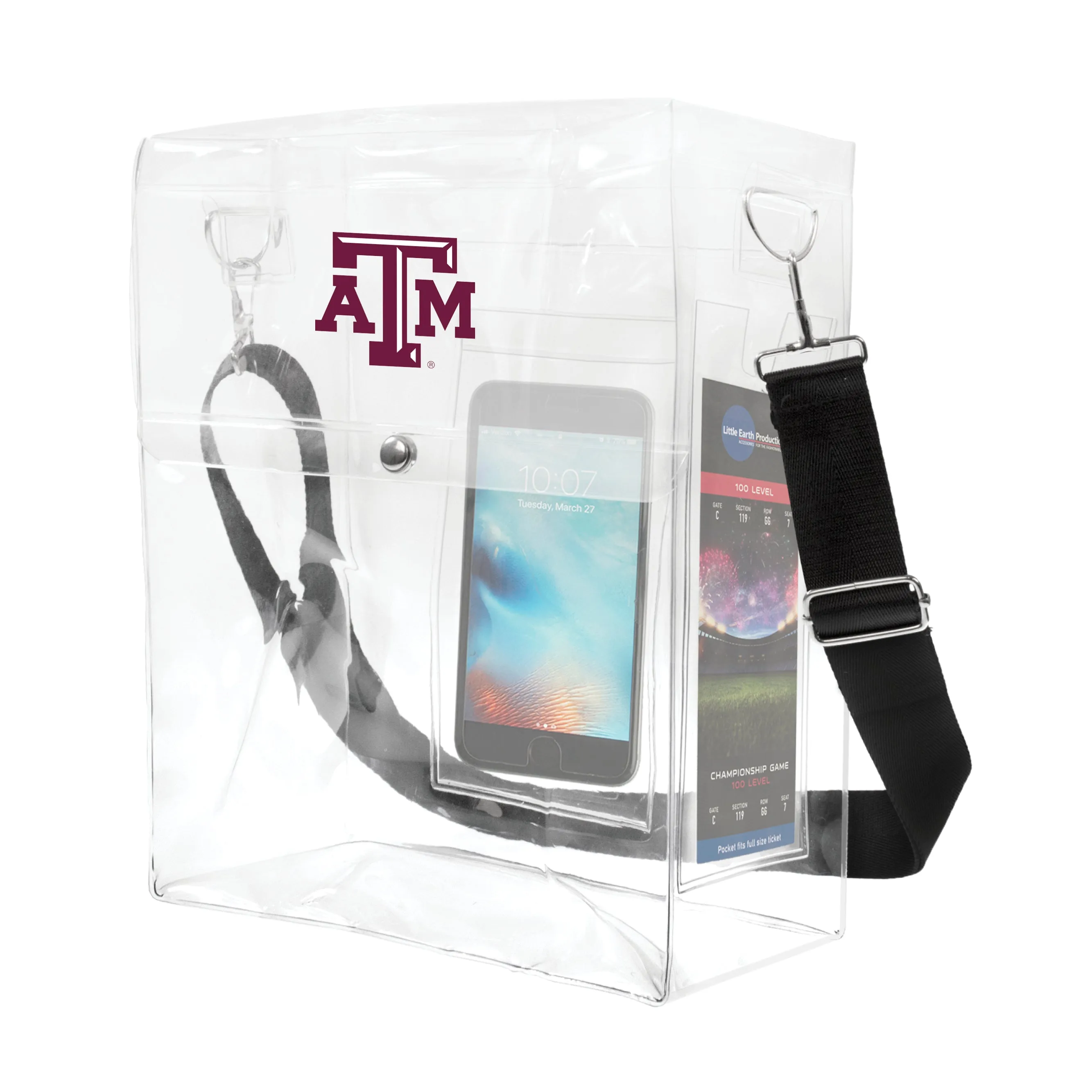 Texas A & M University Clear Ticket Satchel