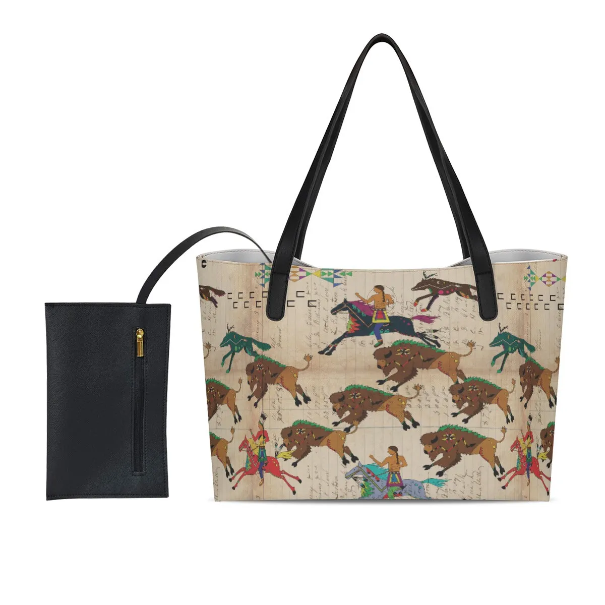 The hunt Shopping Tote Bag With Black Mini Purse