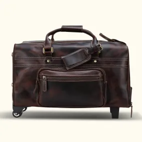 The Lawful - Leather Duffle with Wheels