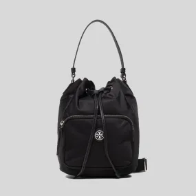 Tory Burch Virginia Nylon Bucket Bags Black 134652