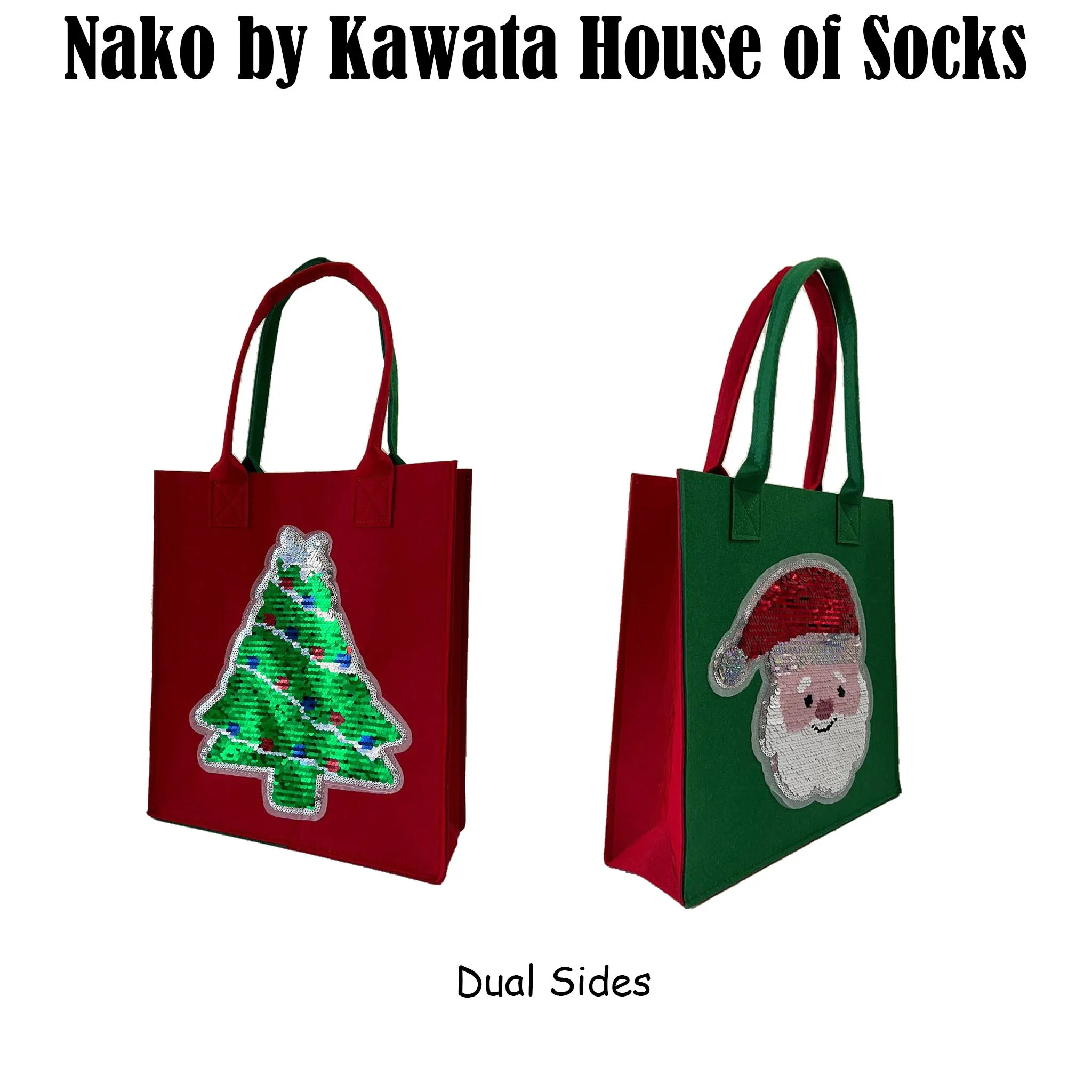 Tote Bag- Dual Colored Christmas Bag