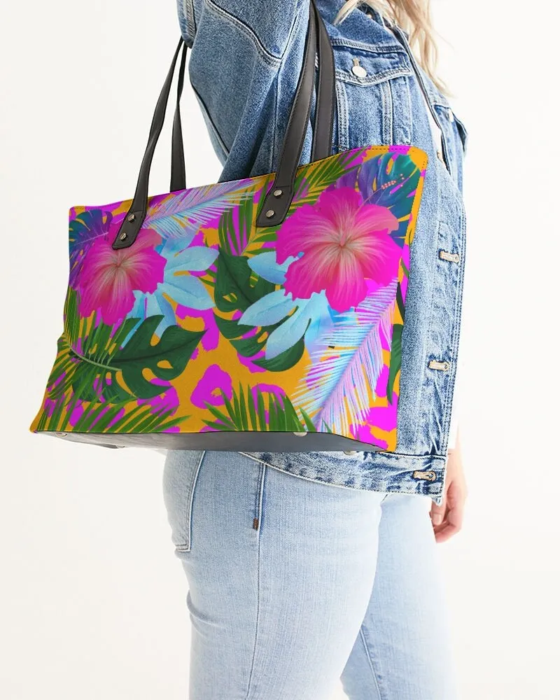 TROPICAL FLORAL TOTE BAG