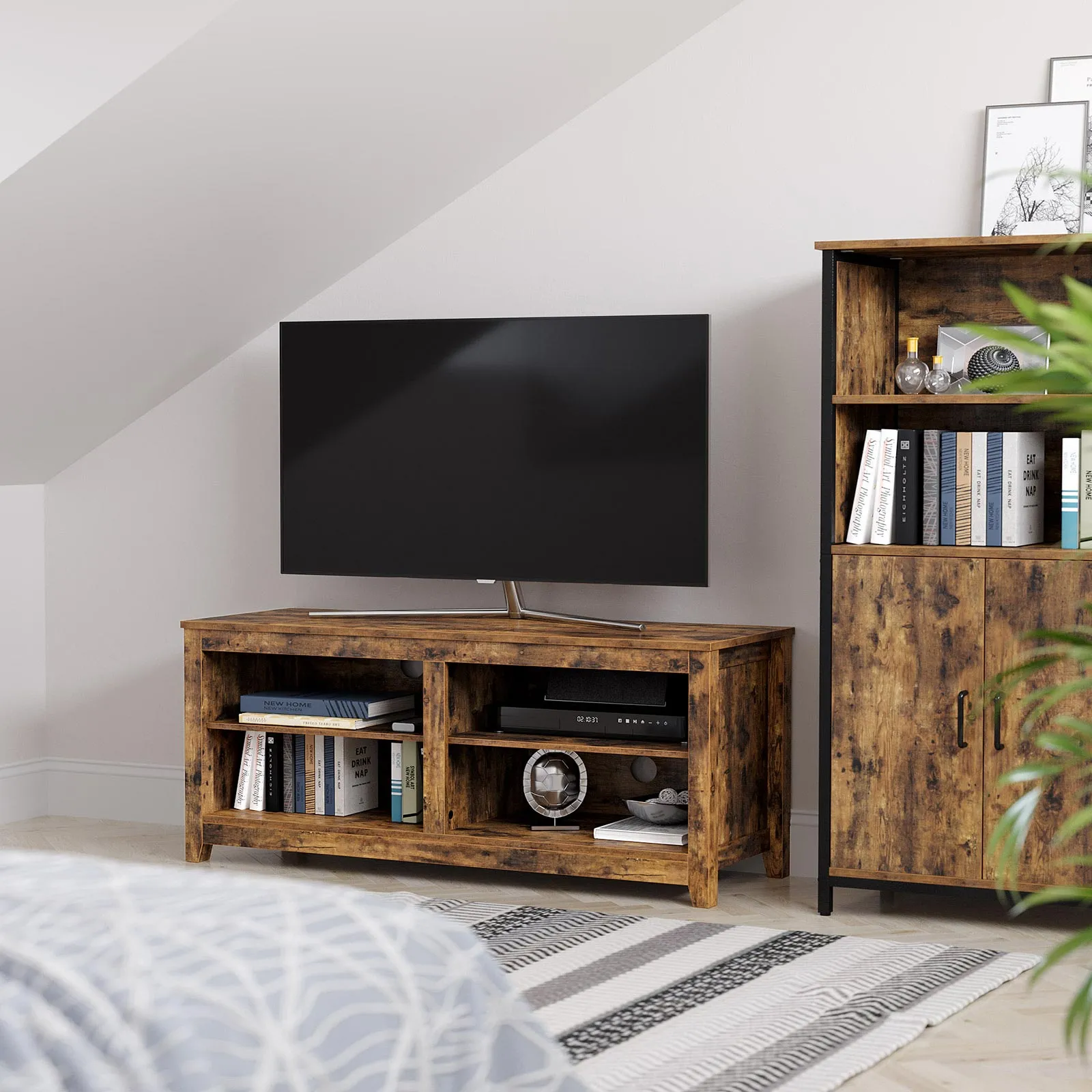 TV Cabinet with Open Shelves