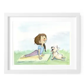 Upward Dogs Art Print