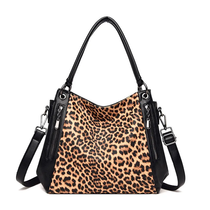 Urban Large Leopard Print Fashion Women's Bag