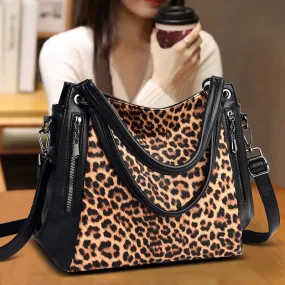 Urban Large Leopard Print Fashion Women's Bag