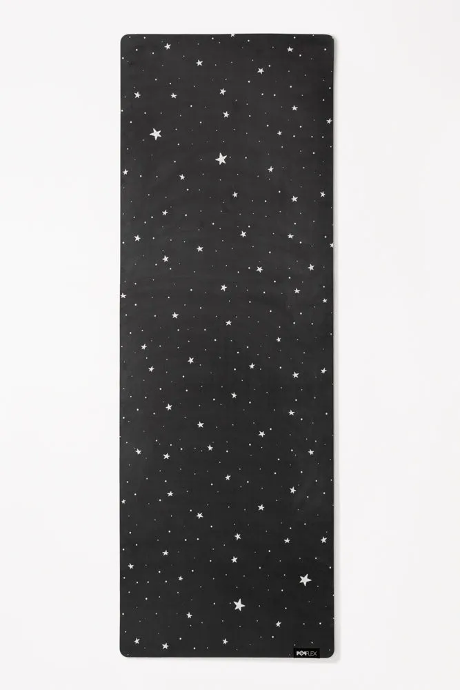 Vegan Suede Yoga Mat - Black Starry