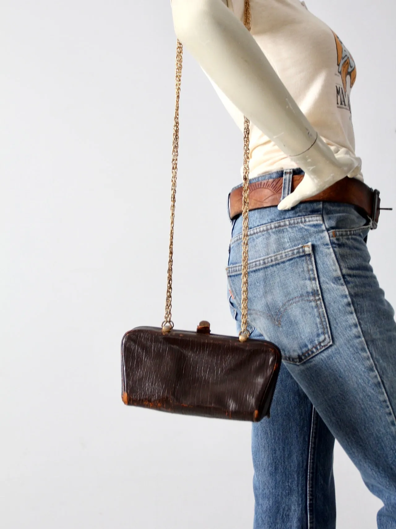 vintage 60s Koret leather crossbody bag