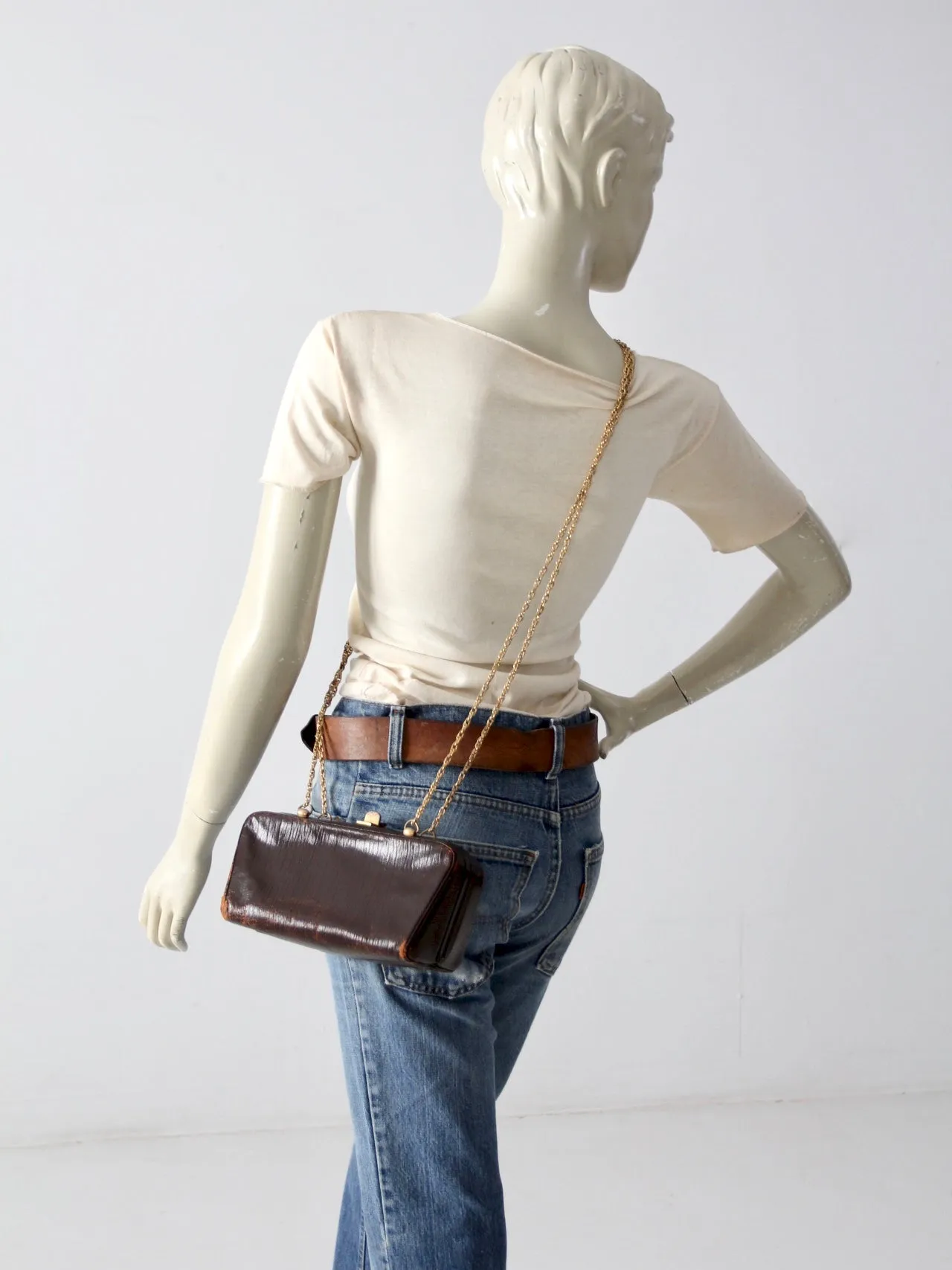 vintage 60s Koret leather crossbody bag