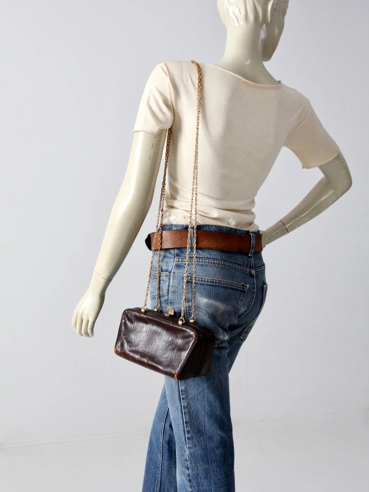 vintage 60s Koret leather crossbody bag