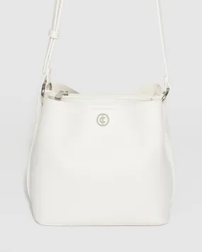 White Harsha Disc Bucket Bag