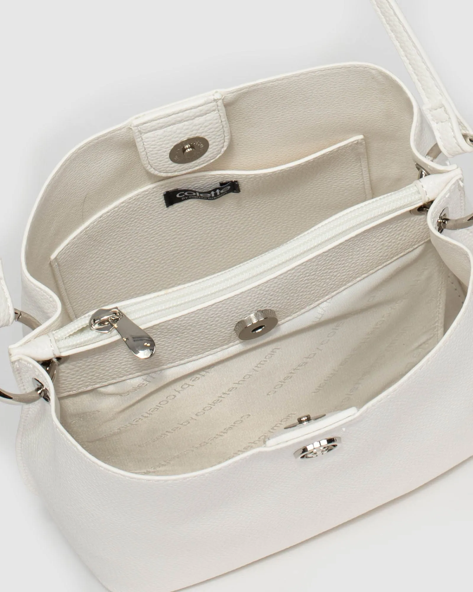 White Harsha Disc Bucket Bag