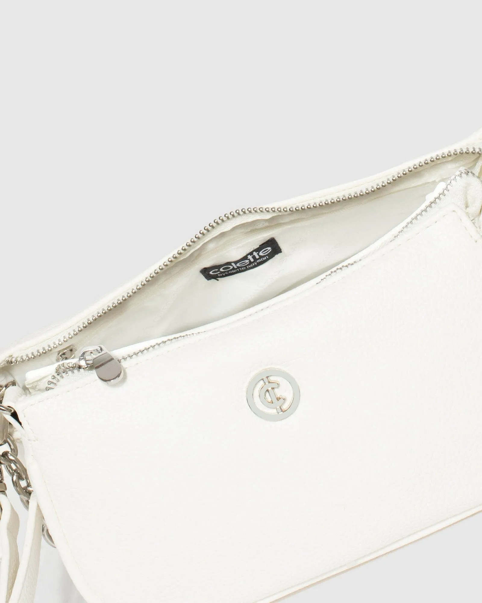 White Vivian Chain Crossbody Bag