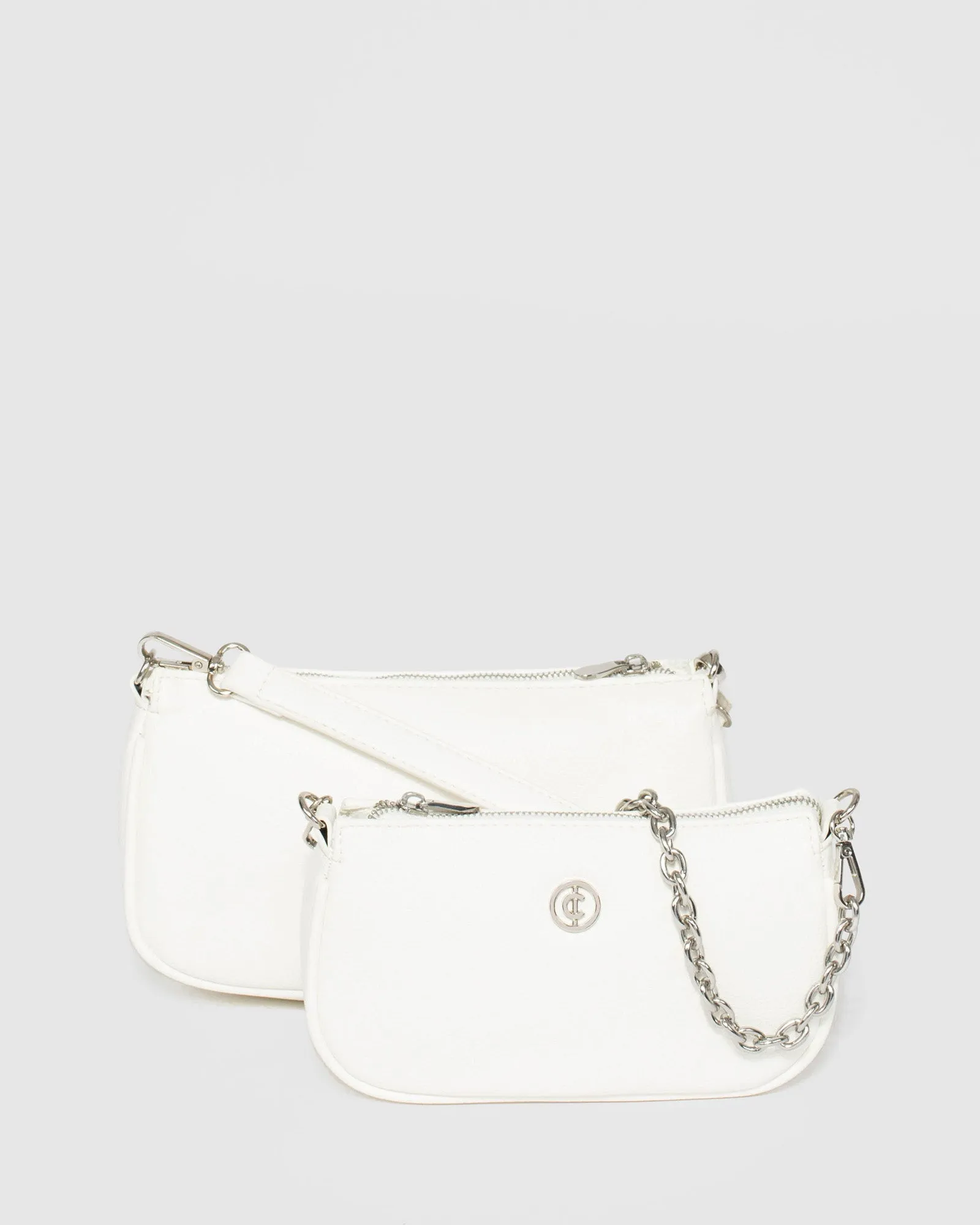 White Vivian Chain Crossbody Bag