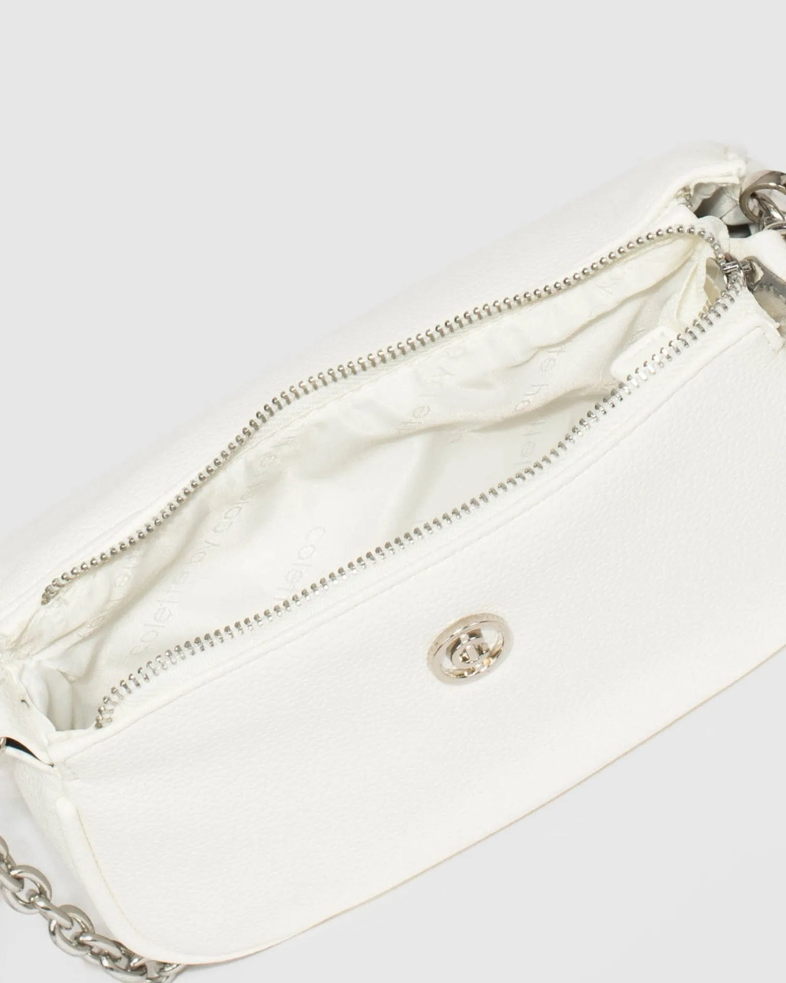 White Vivian Chain Crossbody Bag