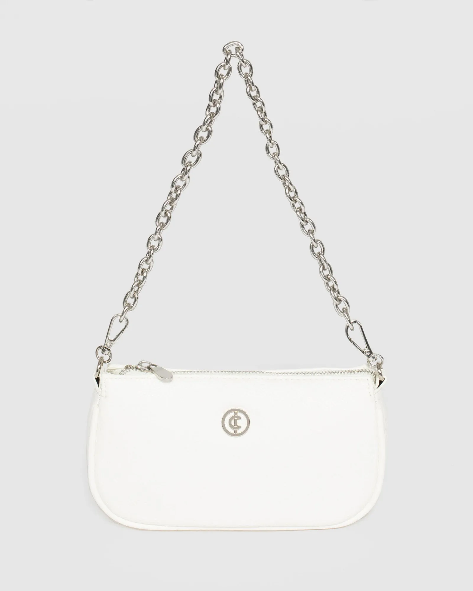 White Vivian Chain Crossbody Bag